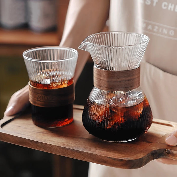 Pour-Over Coffee Maker (Glass + Stainless Filter)