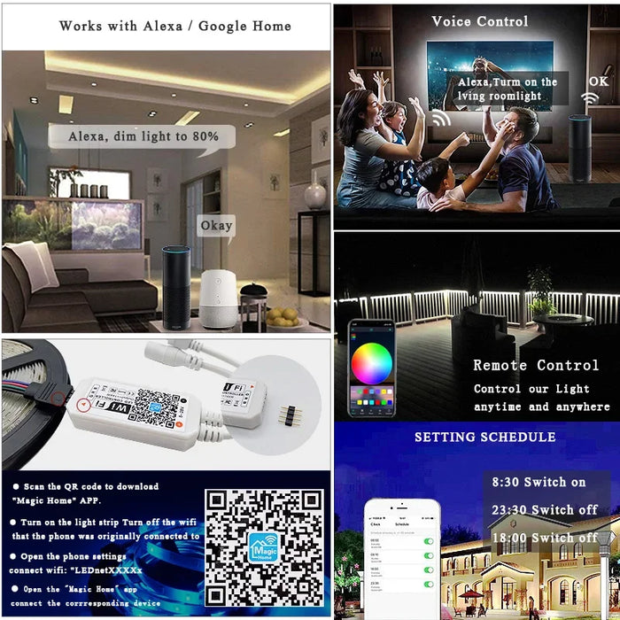 Smart RGB LED Strip Lights (App Control)