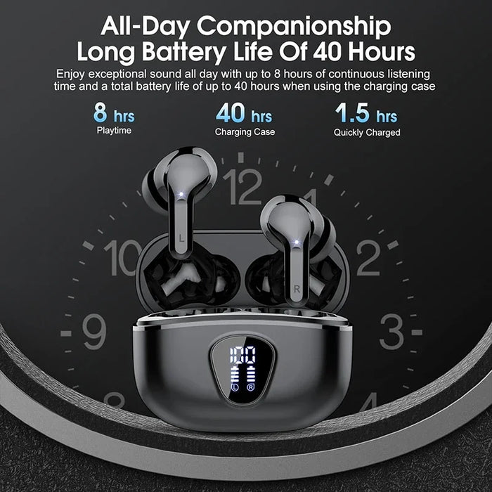 Bluetooth 5.3 Wireless Earbuds with Charging Case