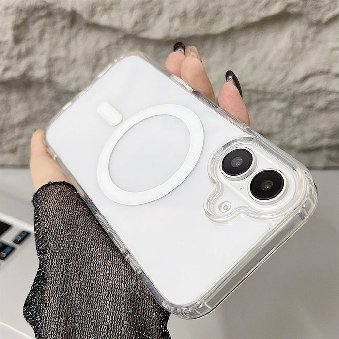 Magnetic Leather Phone Case for iPhone 16