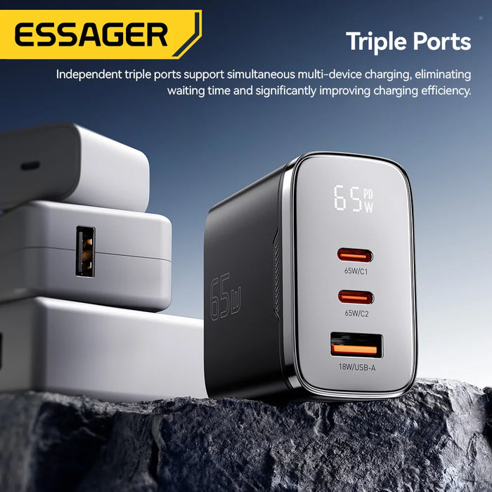 65W GaN Dual USB-C Wall Charger