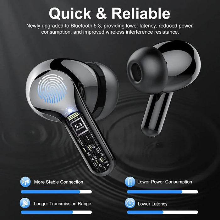 Bluetooth 5.3 Wireless Earbuds with Charging Case
