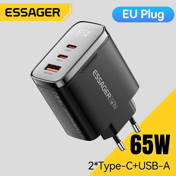 65W GaN Dual USB-C Wall Charger
