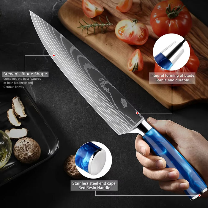 15-Piece Knife Set with Block & Sharpener