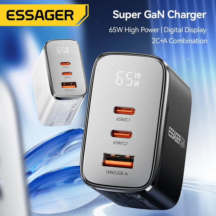 65W GaN Dual USB-C Wall Charger