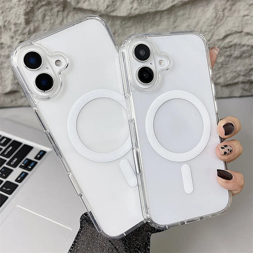 Magnetic Leather Phone Case for iPhone 16